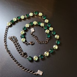 Crystal necklace & bracelet set